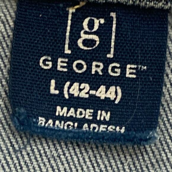 Vintage George Denim Trucker Jean Jacket 42-44 Blue Mens Button Front Work - Picture 3 of 14